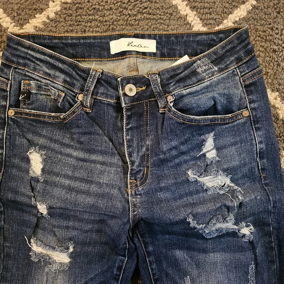 KanCan Austin Mid-rise Destructed Skinny Jeans 26 - Picture 6 of 10